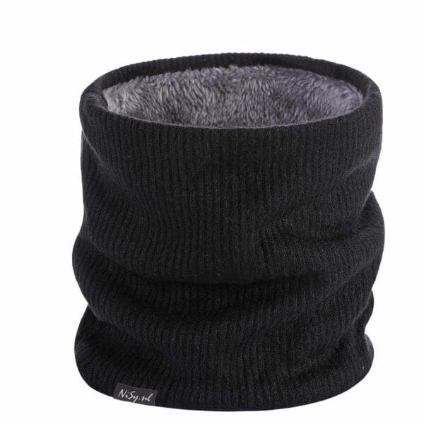 228-2 Sjaal Luxe - Fleece Voering - Zwart