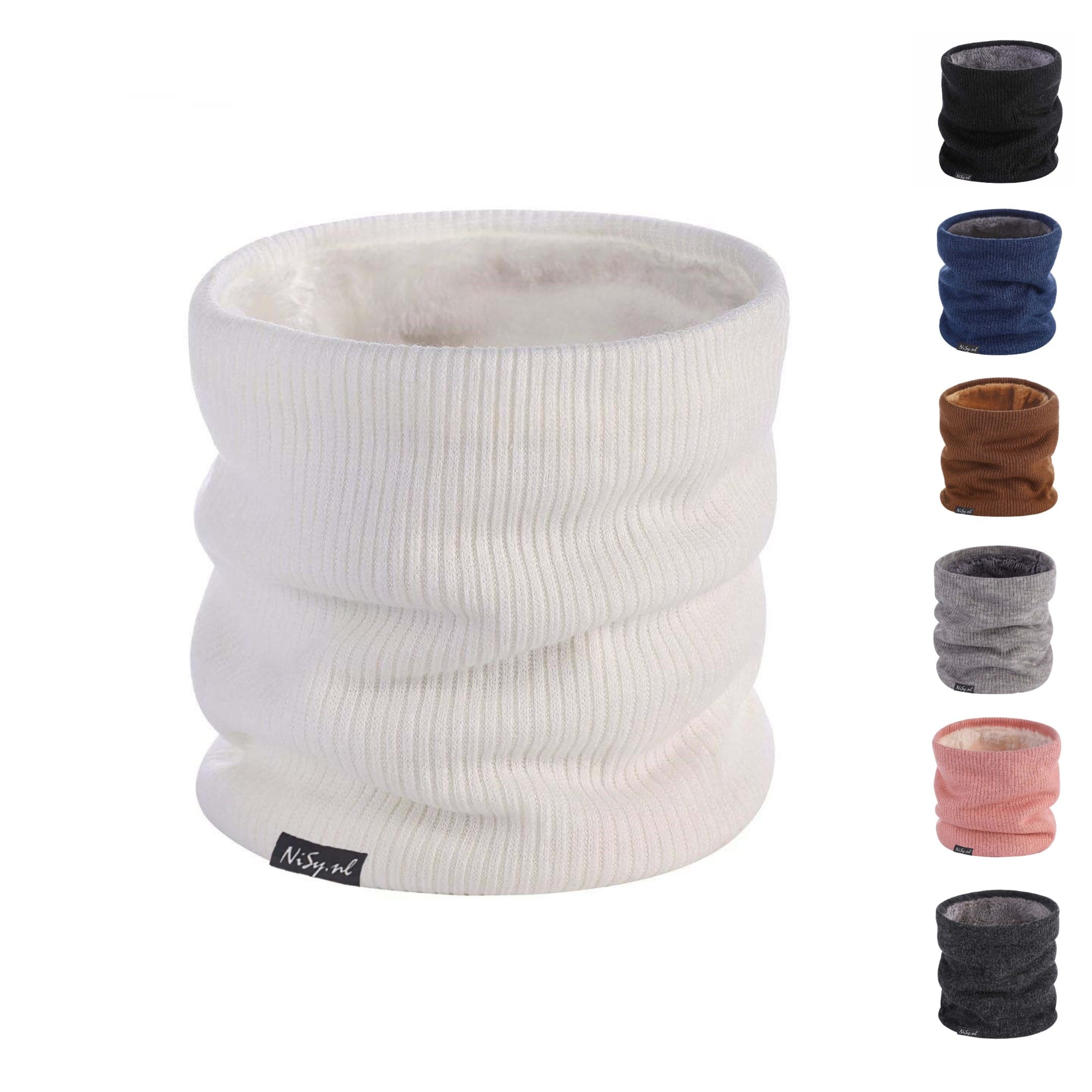 Sjaal Luxe - Fleece Voering - Wit - Afbeelding 3