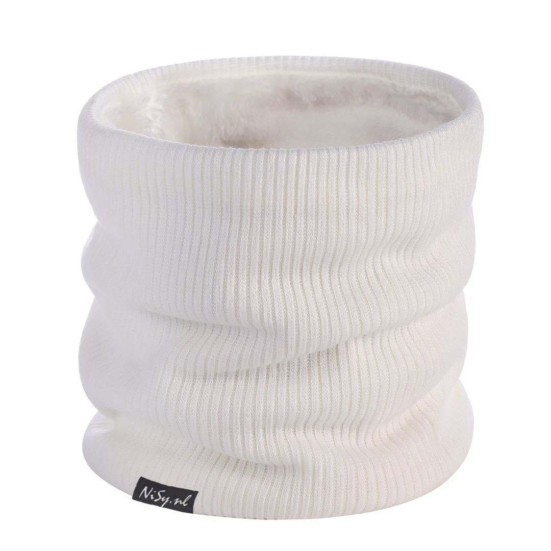 Sjaal Luxe - Fleece Voering - Wit