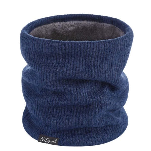 232-2 Sjaal Luxe - Fleece Voering - Blauw