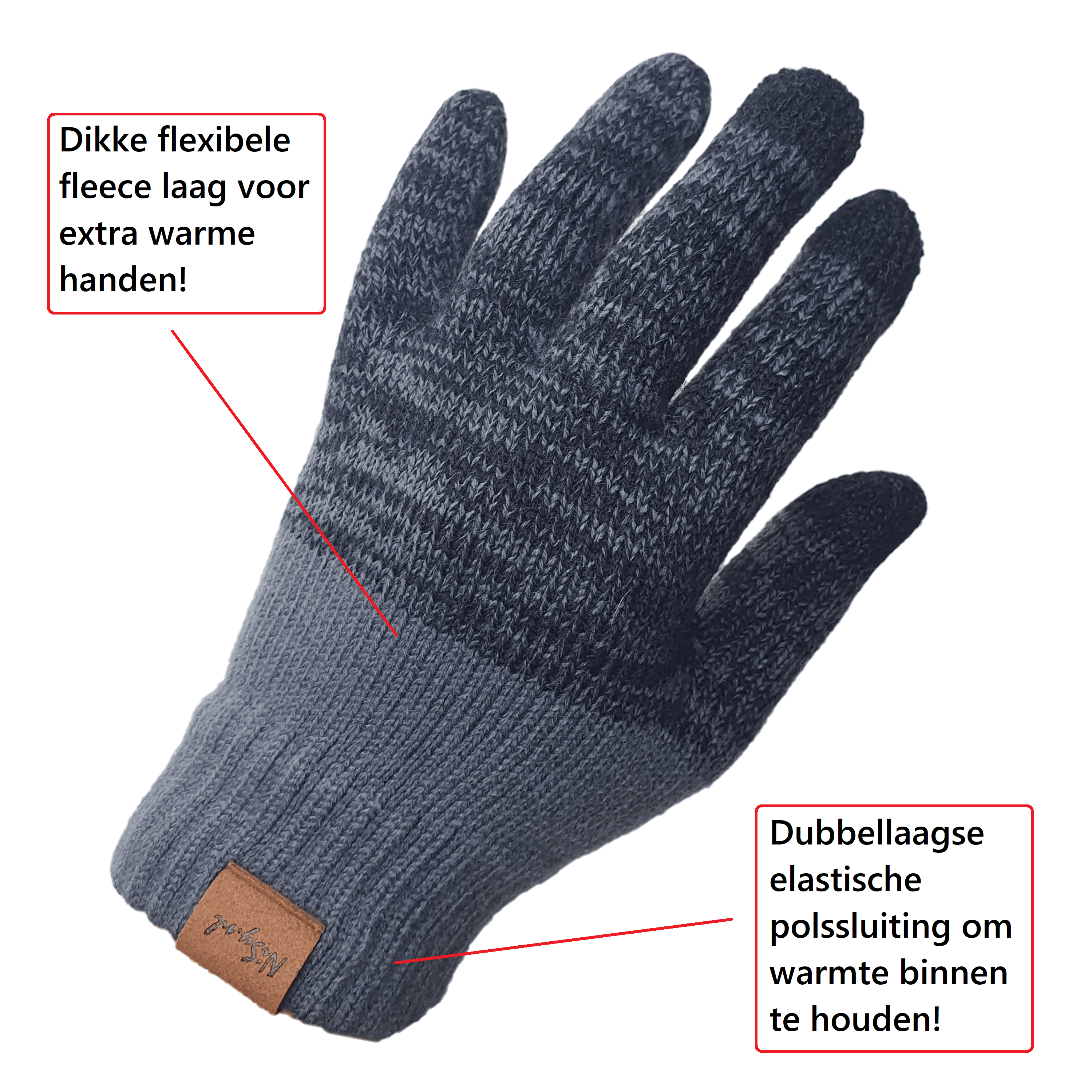 Handschoenen - Luxe - Grijs - Afbeelding 2