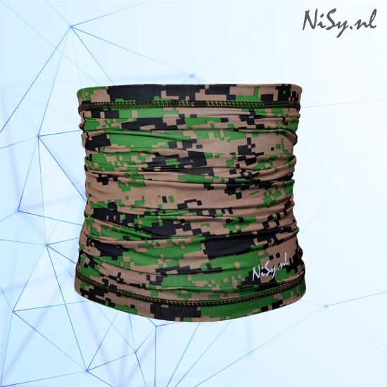 Multifunctionele Nekwarmer | Sjaal | Bandana | Sporten | Unisex | One Size | Army Green - Afbeelding 3