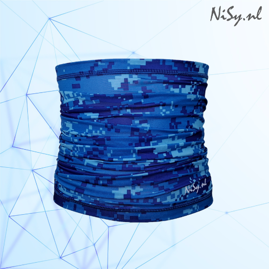 Multifunctionele Nekwarmer | Sjaal | Bandana | Sporten | Unisex | One Size | Navy Blue - Afbeelding 5