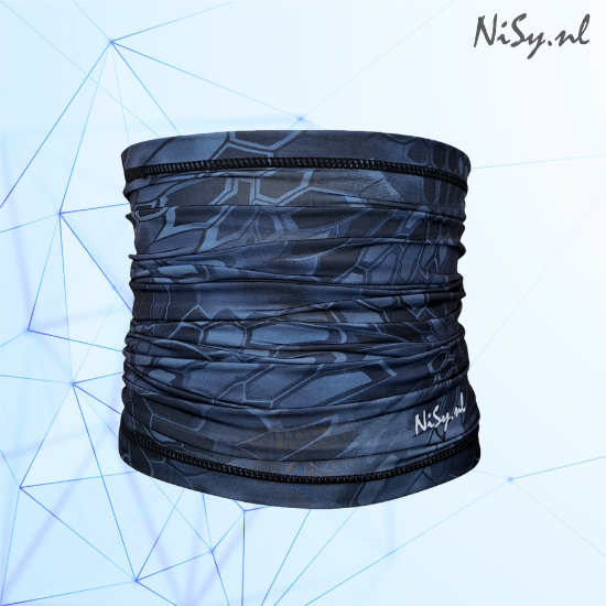 Multifunctionele Nekwarmer | Sjaal | Bandana | Sporten | Unisex | One Size | Tech Blue - Afbeelding 2