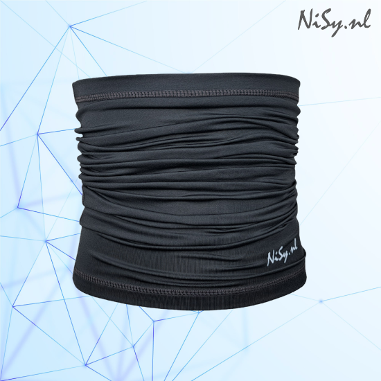 Multifunctionele Nekwarmer | Sjaal | Bandana | Sporten | Unisex | One Size | Donker Grijs - Afbeelding 2