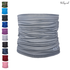 Licht GrijsFront Multifunctionele Nekwarmer | Sjaal | Bandana | Sporten | Unisex | One Size | Licht Gijs