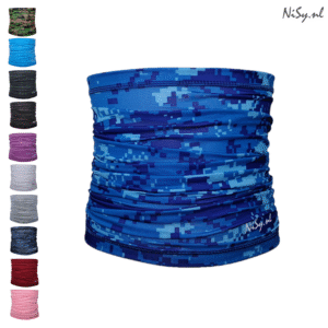 Navy Blue Front Multifunctionele Nekwarmer | Sjaal | Bandana | Sporten | Unisex | One Size | Navy Blue