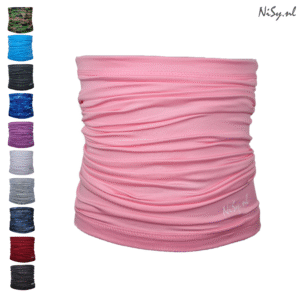 RozeFront Multifunctionele Nekwarmer | Sjaal | Bandana | Sporten | Unisex | One Size | Roze