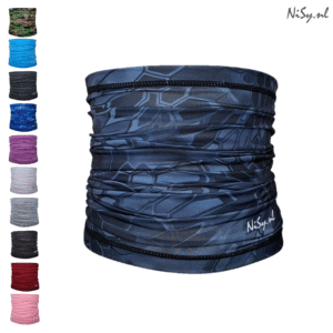 TechBlueFront Multifunctionele Nekwarmer | Sjaal | Bandana | Sporten | Unisex | One Size | Tech Blue