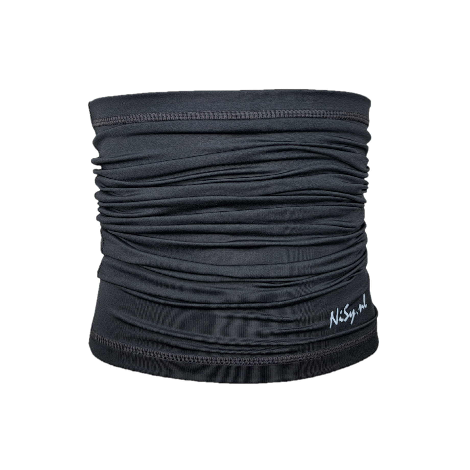 Multifunctionele Nekwarmer | Sjaal | Bandana | Sporten | Unisex | One Size | Donker Grijs - Afbeelding 4